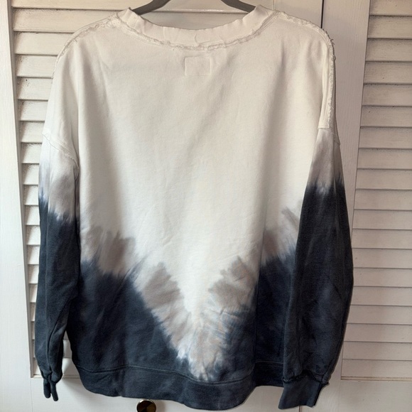 FP Movement by Free People Metti Crew Sweatshirt Tie-Dye Black White XS - Picture 5 of 6